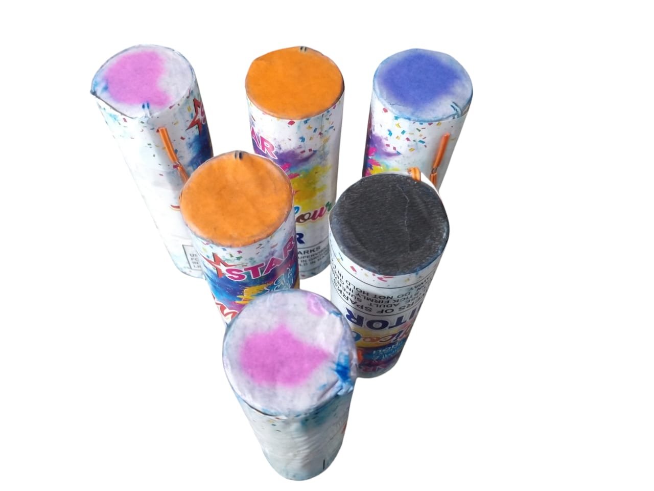 PYRO GUN COLOURFUL REFIL ONLY (SET OF 6)