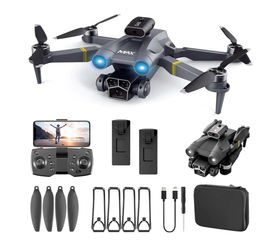 Y 3 MAX Drone-with-4K-Camera-WiFi-FPV-1080P-HD-Dual-Foldable-RC-Drone-Altitude-Hold-Headless-Mode-Visual-Positioning-Auto-Return-App-Control-Multicolor (BB3)