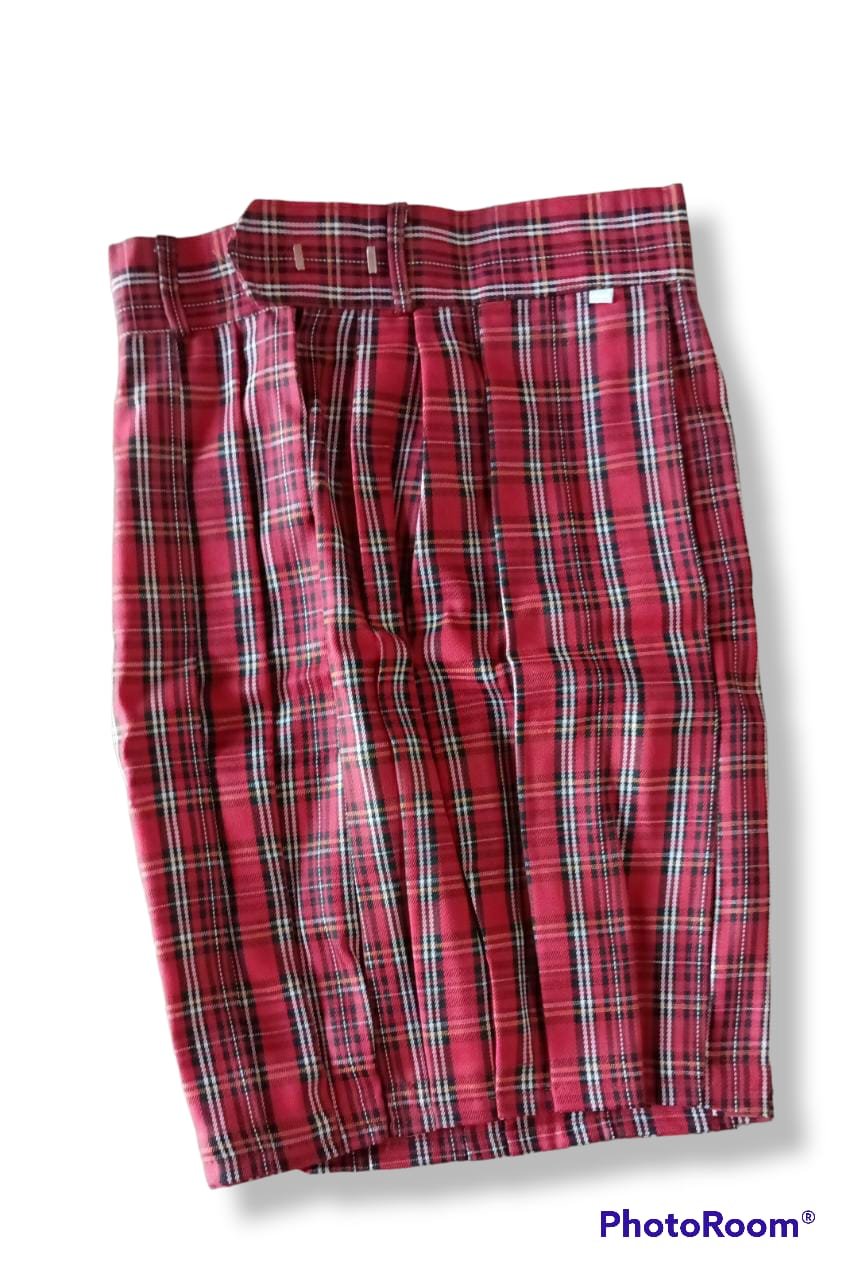 SKIRT RED CHECK
