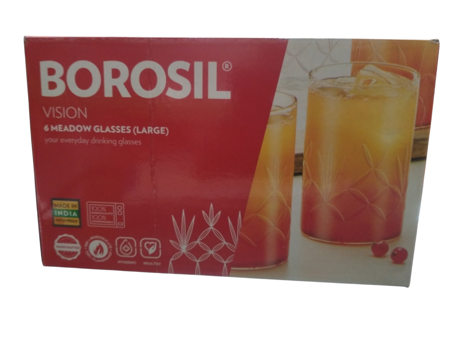 BOROSIL VISION 6 MEADOW GLASSES (LARGE)