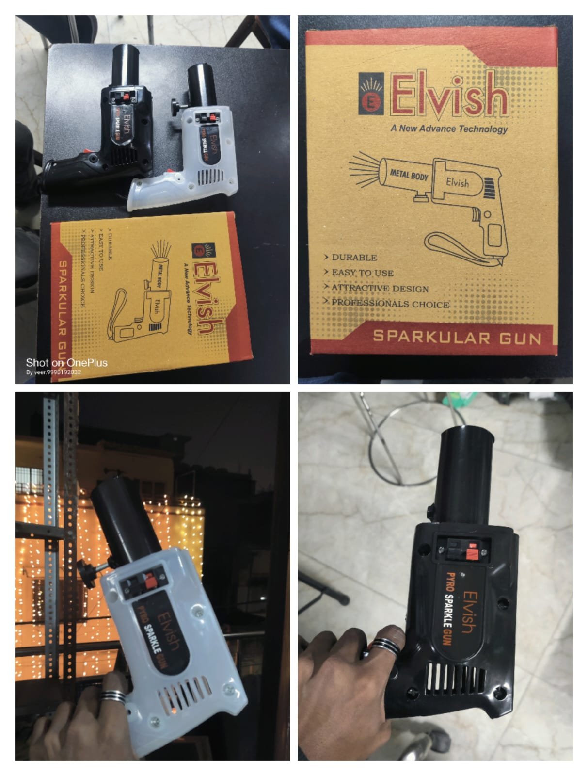 Cold Pyro Plastic Gun for Parties, Functions, Pubs and All Kind of Celebrations WITH 6 refills