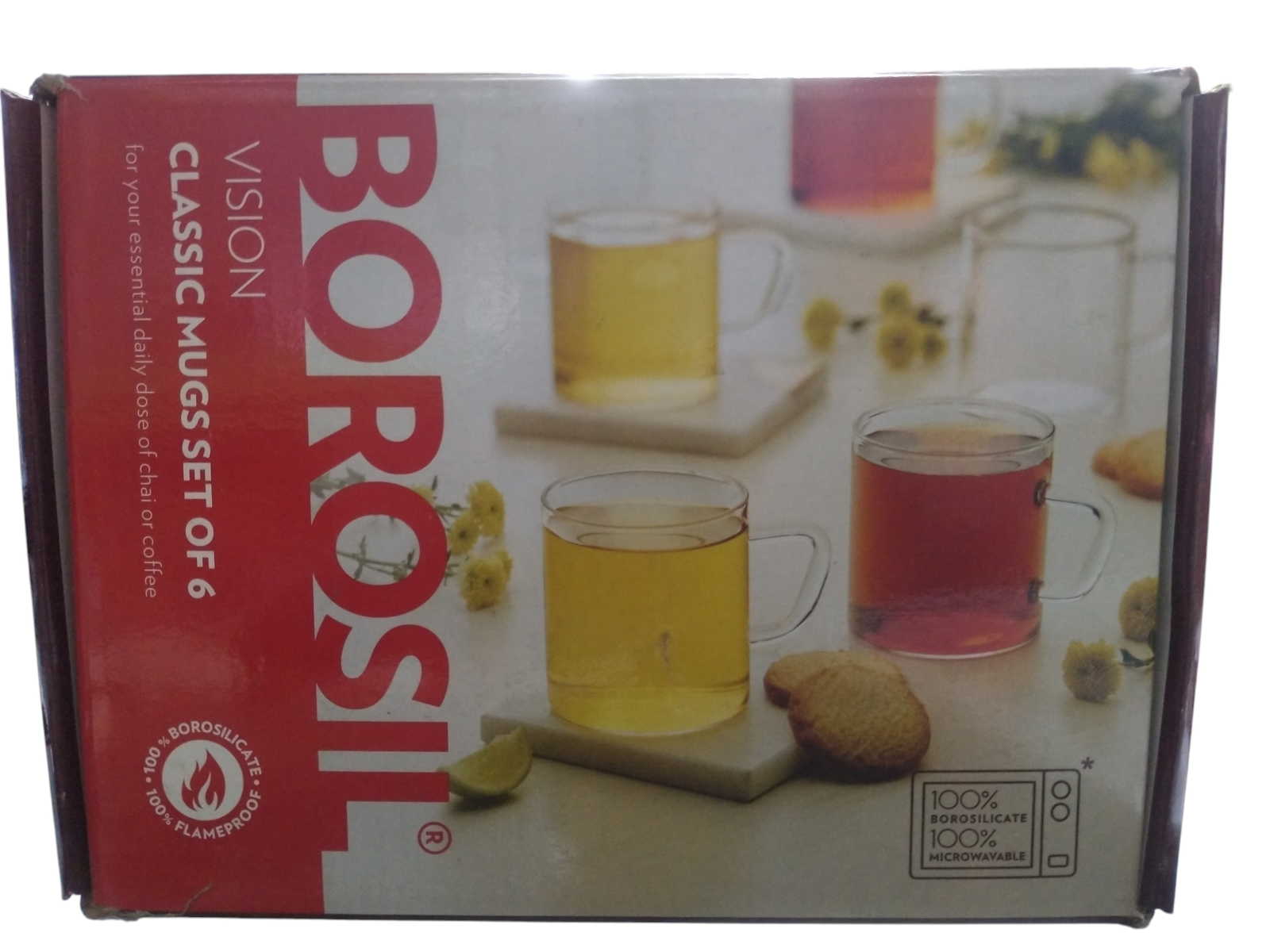 BOROSIL VISION CLASSIC MUGS SET OF 6