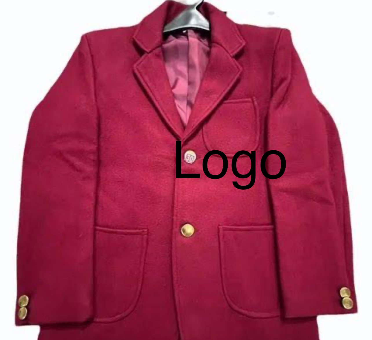 MAROON BLAZER WITH LOGO ( NOJA )
